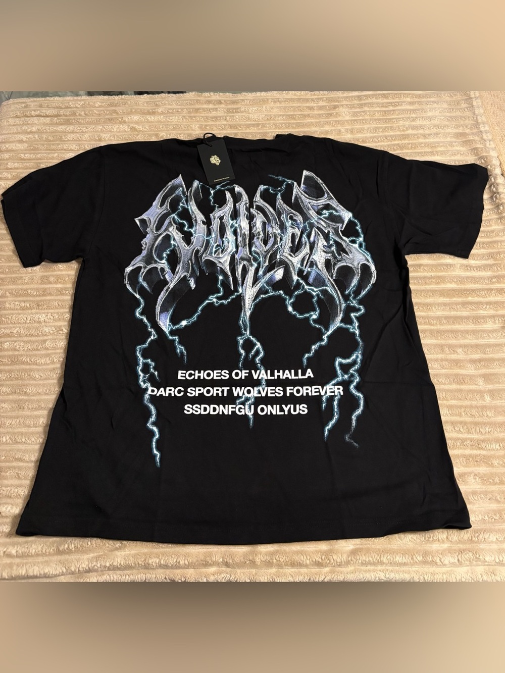 Darc Sport Black Tee with Metallic Lightning Graphic